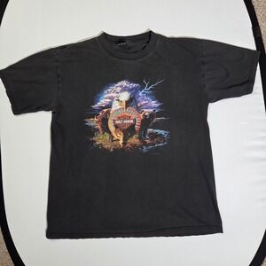 Vintage 2000 Harley Davidson Eagle Wolf Bison Graphic T Shirt XL Y2K‎